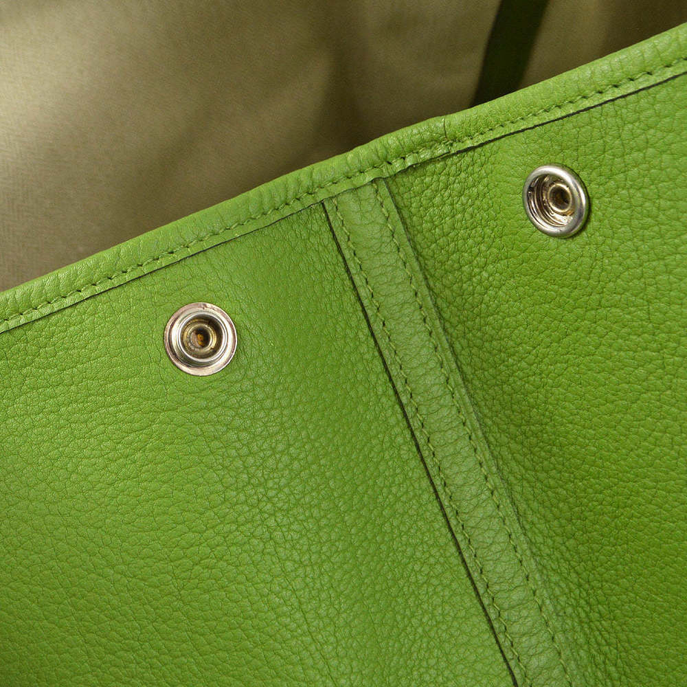 HERMES 2009 Green Negonda Garden Party PM Tote Bag 172406 - Picture 6 of 10